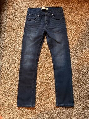Levi's Size 16 28 x 28 Slim Straight Dark Indigo Jeans